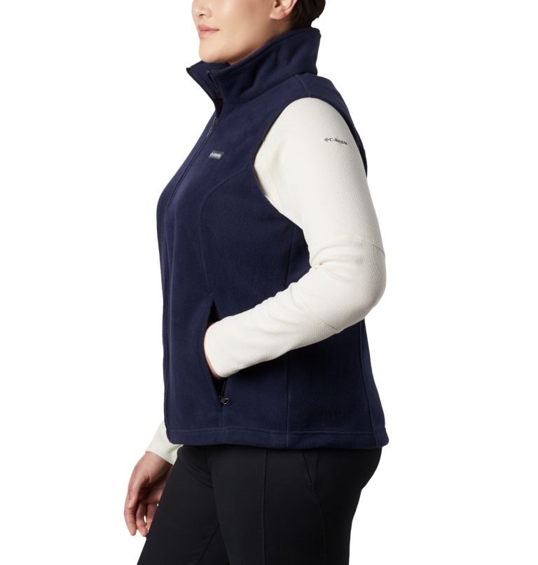 Women's Columbia Benton Springs Vest Navy | Plus Size CA-X60A8